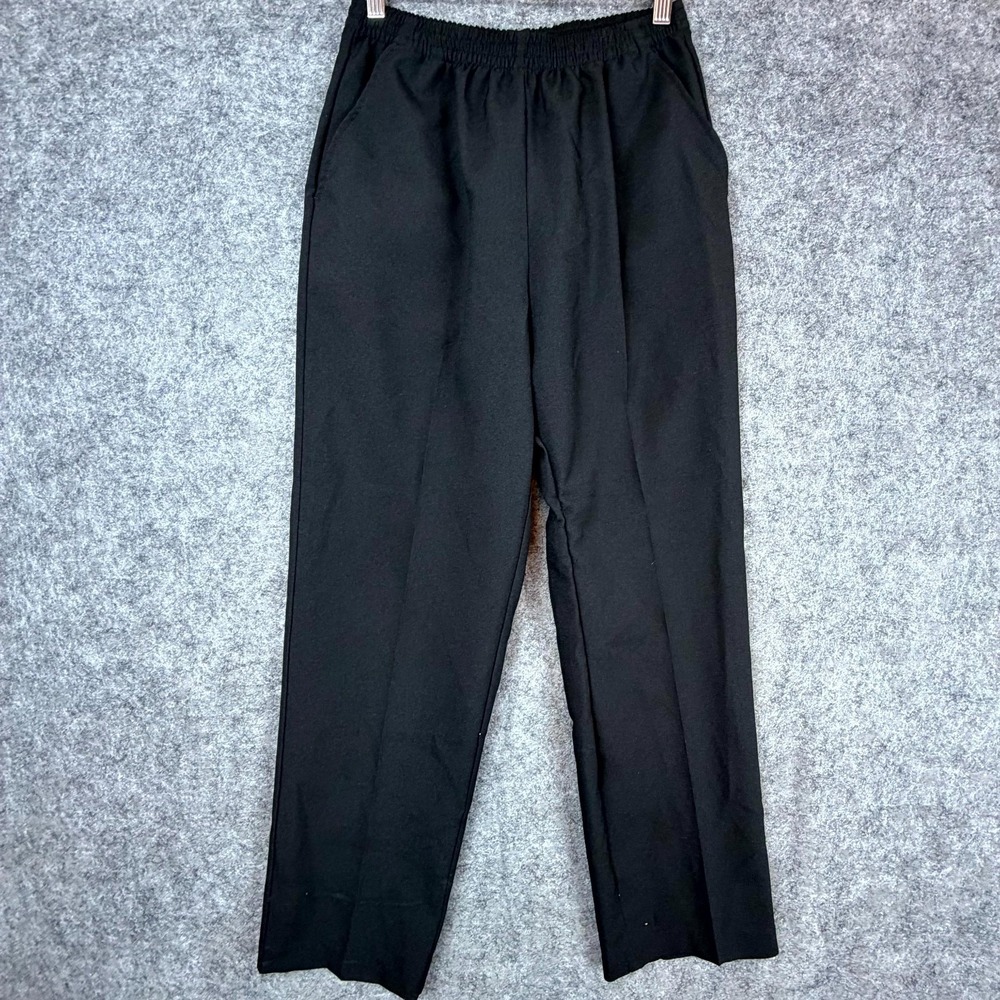 Blair Grandma Ankle Pants Womens 10PS Black Straight Leg Outdoor Casual Wear